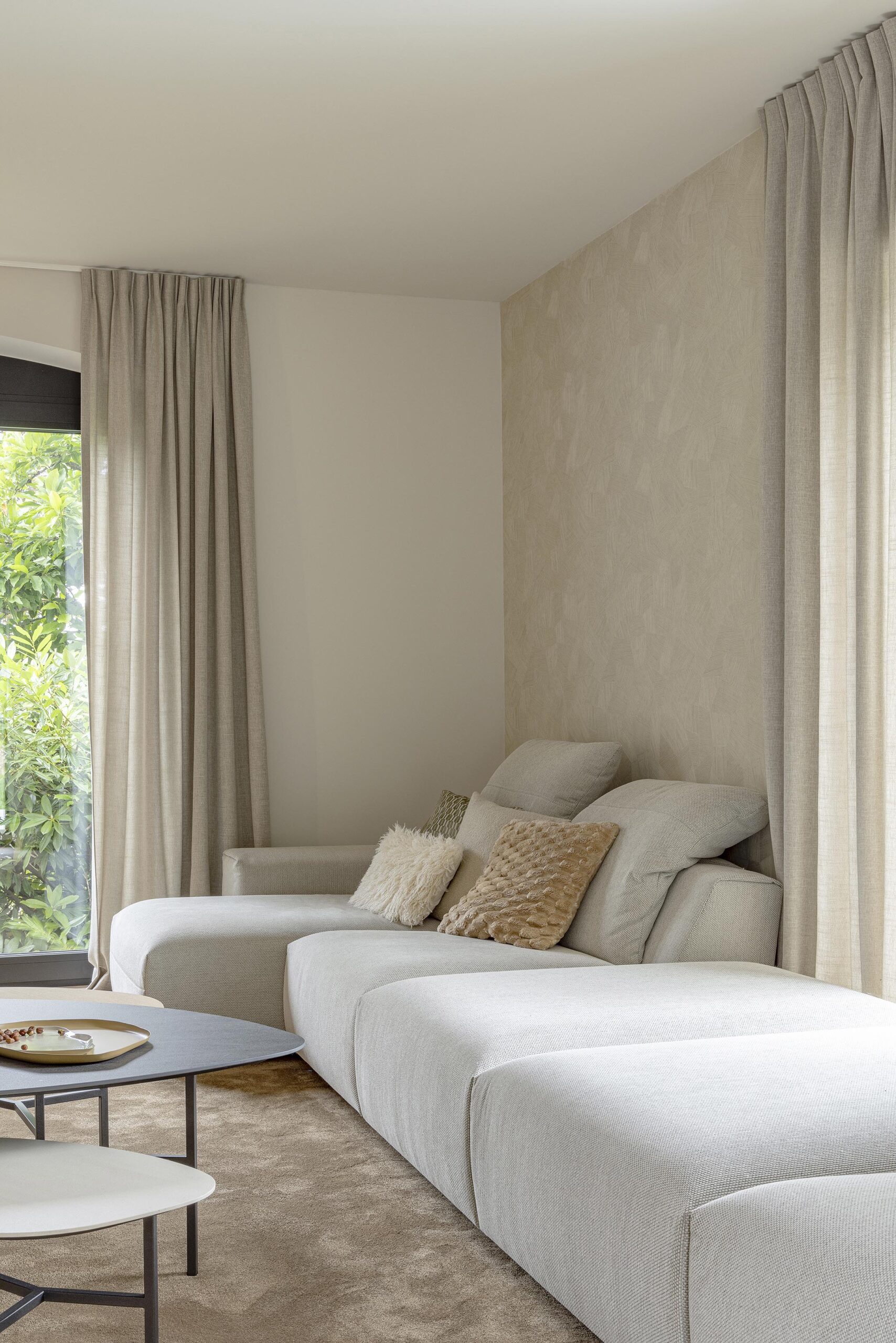 Salon contemporain beige