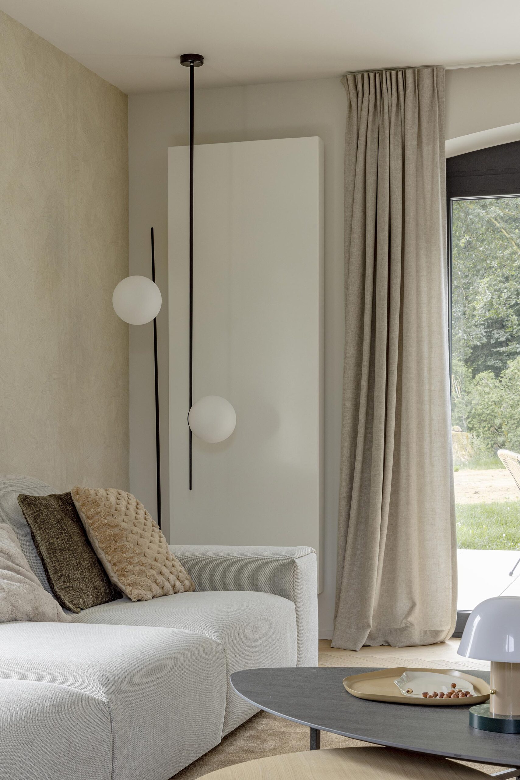 salon contemporain et luminaires design