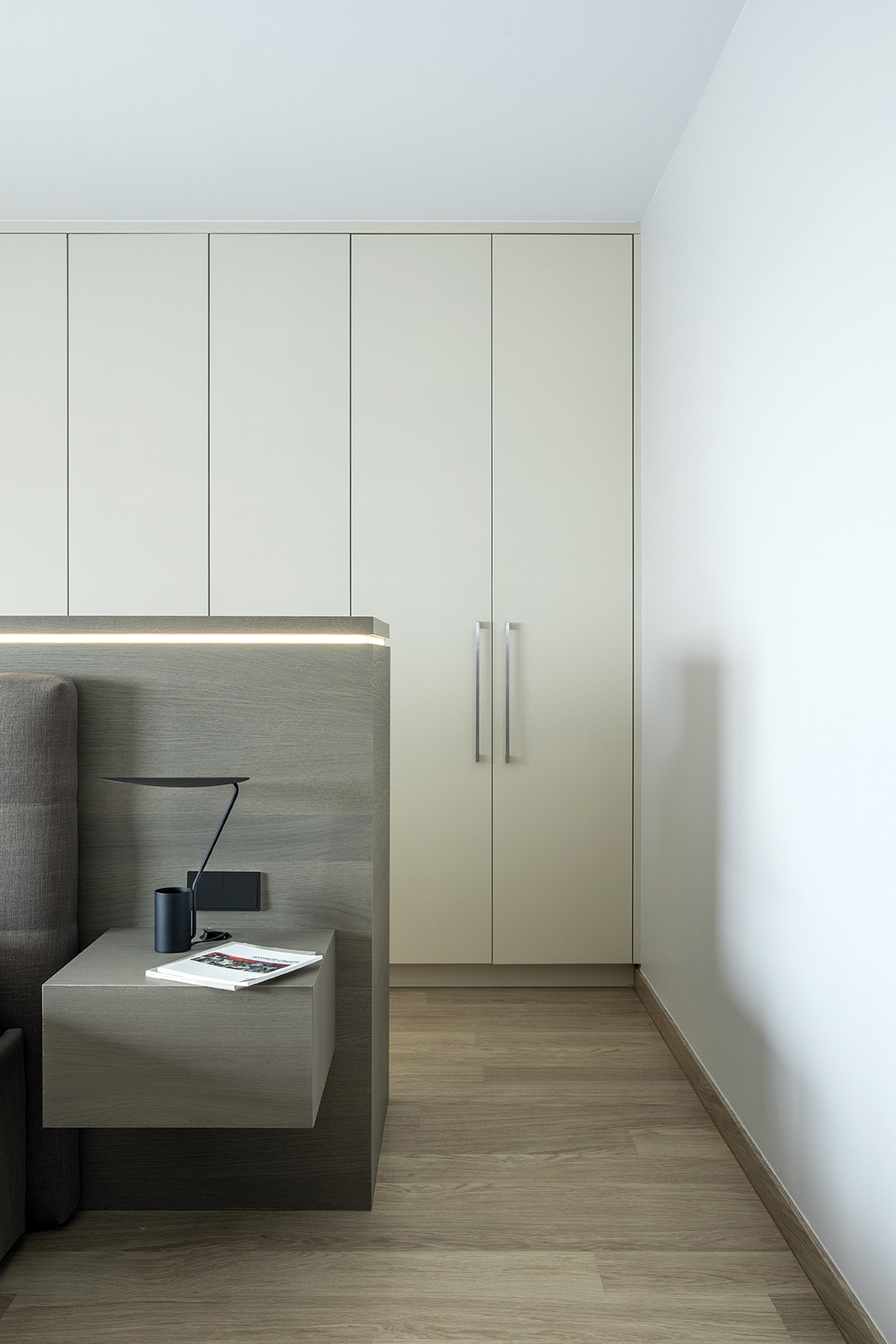 chambre contemporaine, teintes beiges