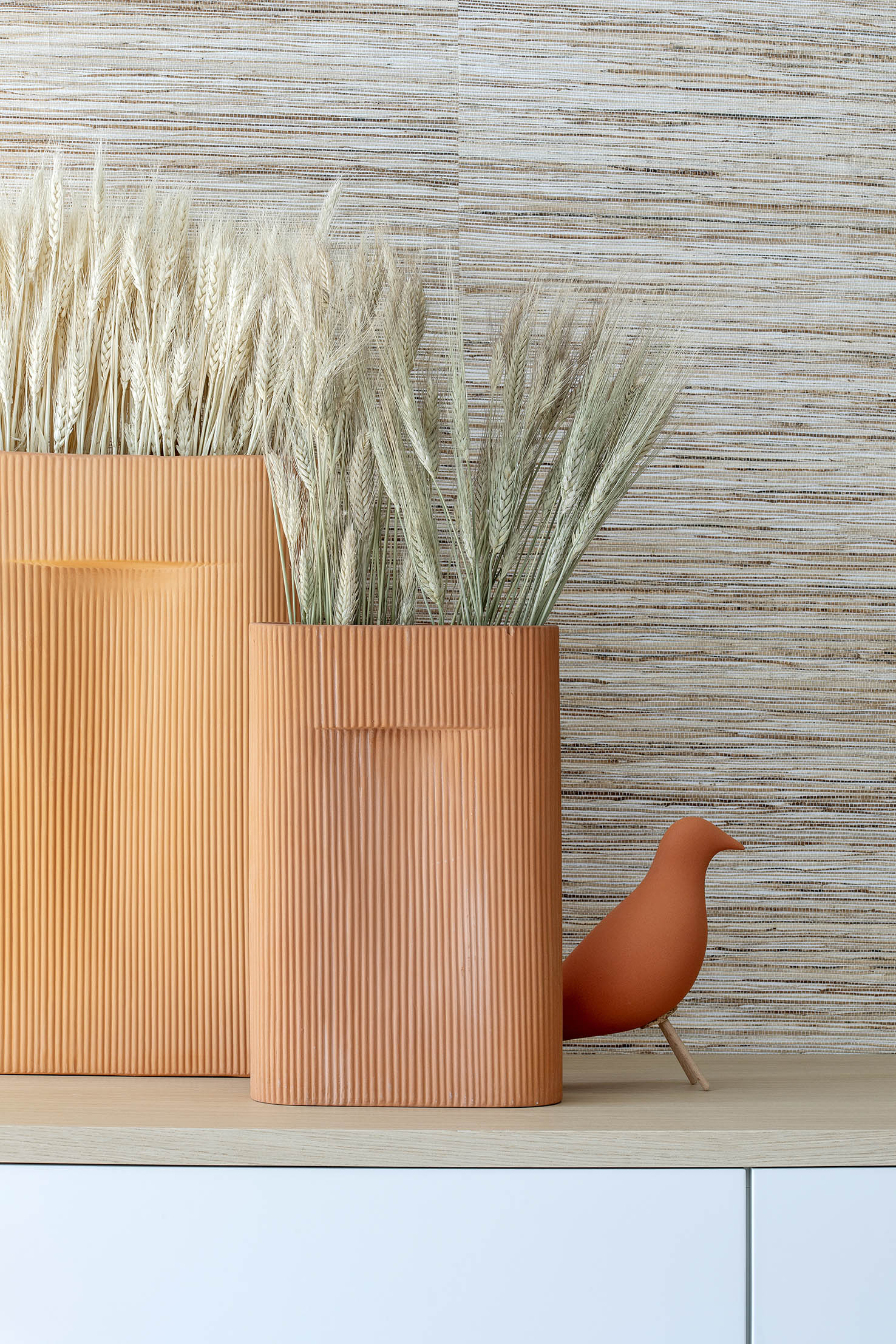 deco orange et petit oiseau orange